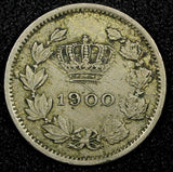 Romania Carol I  Copper-Nickel 1900 5 Bani 1 Year Type KM# 28 (24 538)