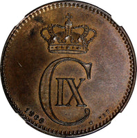 Denmark Christian IX Bronze 1906 5 Øre NGC MS62 BN KM# 794.2 (009)