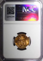 GREAT BRITAIN George V Bronze 1919 Farthing NGC MS65 RB TOP GRADED KM# 808.2 (4)