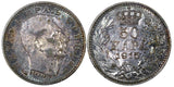SERBIA Peter I Silver 1915 50 Para Deep Toned KM# 24.1 (24 325)