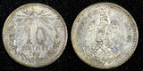 Mexico ESTADOS UNIDOS MEXICANOS Silver 1911 M 10 Centavos BETTER DATE KM#428 (2)