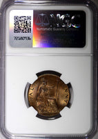 GREAT BRITAIN Victoria (1837-1901) Bronze 1900 1/2 Penny NGC MS64 RB KM# 789 (5)