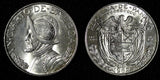 Panama Vasco Núñez de Balboa Silver (.900)  1962 1/4 Balboa GEM BU KM#11.2 (295)