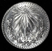 Mexico ESTADOS UNIDOS MEXICANOS Silver 1932 M Peso GEM BU KM# 455 (27 831)