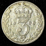 Great Britain Edward VII Silver 1909 3 Pence KM#797.2 (28 226)