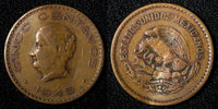 Mexico Bronze 1945 5 Centavos Josefa Ortiz de Domínguez KM# 424 (27 426)