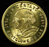 Guatemala Bartolome de las Casas Brass 1991 1 Centavo UNC KM# 275.3  (24 620)