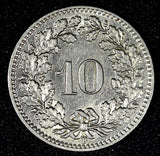 Switzerland Nickel 1939 B 10 Rappen Libertas UNC KM# 27b (27 266)