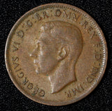 Australia George VI Bronze 1943 1/2 Penny Kangaroo KM# 41 (28 845)