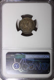 Mexico Silver 1846 MO MF  1/2 Real NGC MS63 Toned SCARCE KM# 370.9 (45)