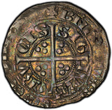 BELGIUM Brabant AR John III 1338  Demi-Gros  “English" type PCGS AU50 TOP GRADED