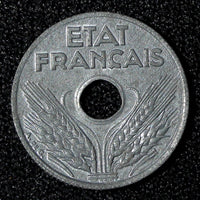 FRANCE Zinc 1944 10 Centimes WWII Issue UNC  KM# 903 (27 641)