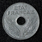 FRANCE Zinc 1944 10 Centimes WWII Issue UNC  KM# 903 (27 641)