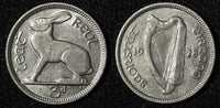 Ireland Republic 1928 3 Pence Seated Hare 1st Year Type KM# 4 (28 230)