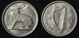 Ireland Republic 1928 3 Pence Seated Hare 1st Year Type KM# 4 (28 230)