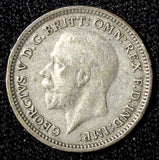 Great Britain George V Silver 1934 3 Pence KM# 831 (28 394)