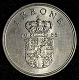 DENMARK Frederik IX 1965 CS 1 Krone UNC KM# 851.1 (28 113)