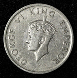 India-British George VI Nickel 1947 1/2 Rupee Bombay Mint KM# 553 (27 686)