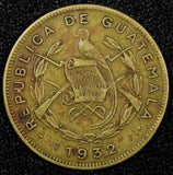 GUATEMALA Brass 1932 1 Centavo Royal British Mint 1st Year Type KM# 249 (24 478)