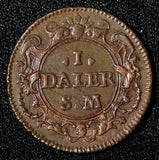 SWEDEN Ulrica Eleanor 1719 S.M. 1 Daler HOPPET Hope aUNC Nice KM# 369 (30 029)