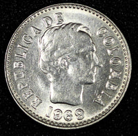 Colombia 1969 10 Centavos Francisco de Paula Santander KM# 236 (26 990)