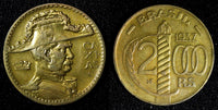 BRAZIL Aluminum-Bronze 1937 2000 Reis KM# 542 (27 548)
