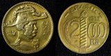 BRAZIL Aluminum-Bronze 1937 2000 Reis KM# 542 (27 548)