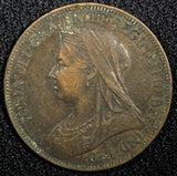 Great Britain  Victoria Bronze 1900 1/2  Penny  KM# 789 (24 236)