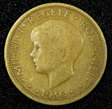 ROMANIA Mihai I Nickel-Brass 1930 KN 5 Lei 1 Year Type KM# 48 (24 315)