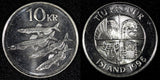 ICELAND 1996 5 Krónur Dolphins Magnetic GEM BU KM# 28a RANDOM PICK (1 COIN ) (9)