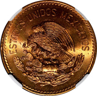 MEXICO Bronze 1953 20 Centavos NGC MS64 RD NICE FULL RED KM# 439 (012)