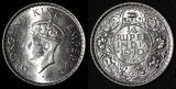 India-British George VI Silver 1940 (B) 1/4 Rupee  2.92 g.UNC KM# 545 (28 772)
