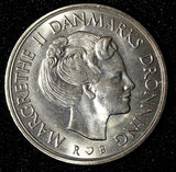 Denmark Margrethe II 1982 1 Krone 25.5 mm 1st Year Type UNC KM# 862.3 (28 652)