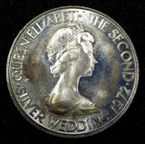 JERSEY Elizabeth II Silver Wedding 1972 50 Pence Proof Like ch.UNC KM# 35 (176)