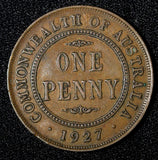 Australia George V Copper 1927 1 Penny Melbourne Mint KM# 23 (27 694)