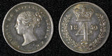 Great Britain Victoria Silver 1859 4 Pence Maundy Proof Like Toned KM# 732 (817)
