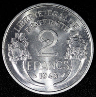 FRANCE Aluminum 1948 2 Francs 27 mm UNC KM# 886a.1  (24 167)