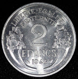 FRANCE Aluminum 1948 2 Francs 27 mm UNC KM# 886a.1  (24 167)