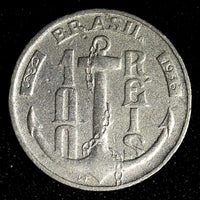 BRAZIL Copper-Nickel 1936 100 Reis Admiral Marques Tamandare KM# 536 (27 781)