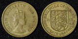Jersey Elizabeth II Nickel-Brass 1957 1/4 Shilling 1st Year Type KM# 22 (28 665)