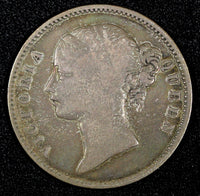 India-British Victoria Silver 1840 Rupee KM# 457.1 (27 364)