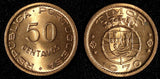 TIMOR PORTUGUESE COLONY Bronze 1970 50 Centavos UNC KM# 18 RANDOM PICK 1 Coin(6)