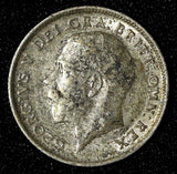 Great Britain George V Silver 1918 6 Six Pence AR-(.925) KM# 815 (28 785)