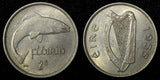 Ireland Republic Copper-Nickel 1955 Florin  Salmon KM# 15a (28 381)
