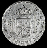 PERU Charles IV Silver 1800 LIMAE IJ 2 Reales 27mm KM# 95 (26 914)