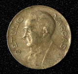 BRAZIL Dr. Getulio Vargas Copper-Nickel 1942 100 Reis WWII Issue KM# 544 ( 601)