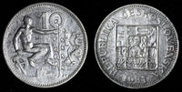 Czechoslovakia Silver 1931 10 Korun 30 mm KM# 15 (27 847)