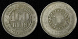 BRAZIL Copper-Nickel 1889 100 Reis 27  mm  1st Year Type KM# 492 (27 814)