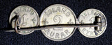 ICELAND "Mother" Brooch on Iceland Coins 1940's  WWII Issue   (29 007)