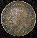 Great Britain George V Bronze  1927 1/2 Penny KM# 824 (26 893)